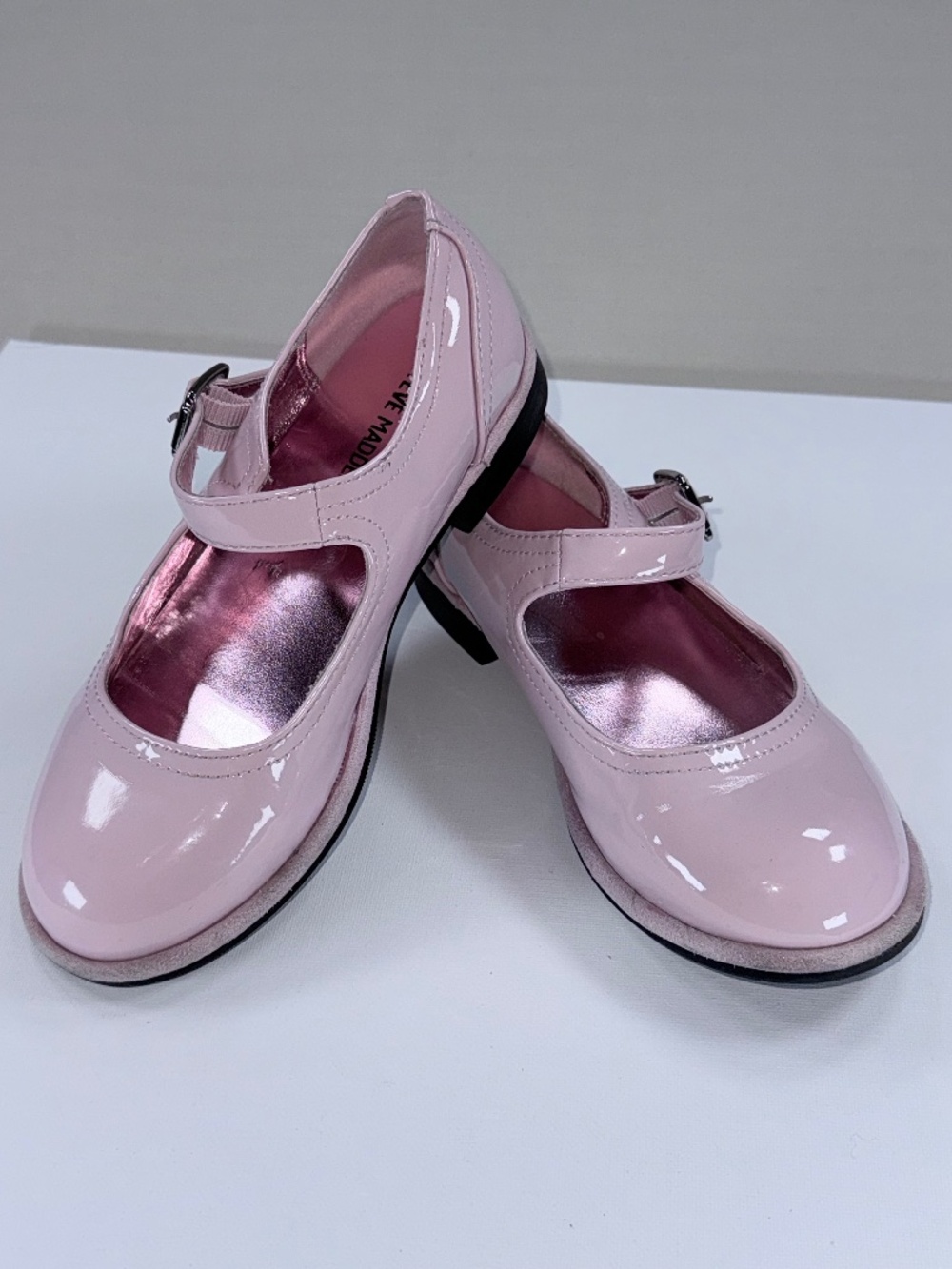 Steve Madden JKenny Pink Patent Mary Jane Dress Shoes Youth 1M EUC